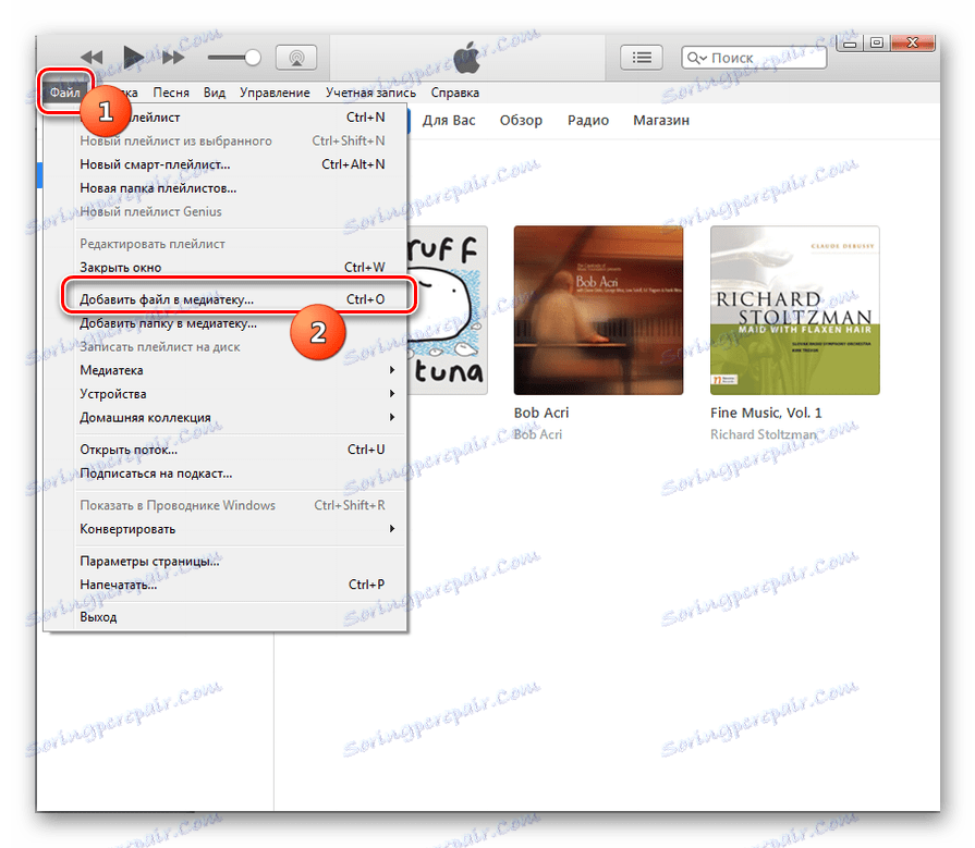 Przejdź do otwartego okna pliku w iTunes
