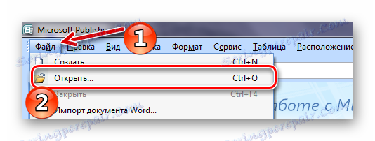 Štandardné otvorenie súborov v aplikácii Microsoft Office Publisher