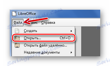 Štandardné otvorenie súborov v LibreOffice