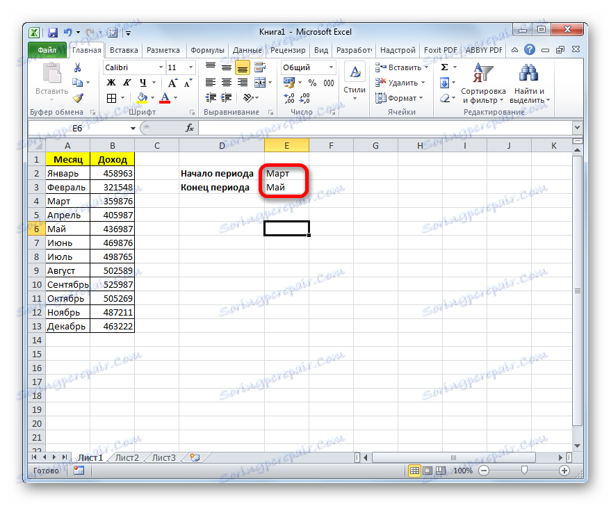 اسم بداية ونهاية الفترة في Microsoft Excel