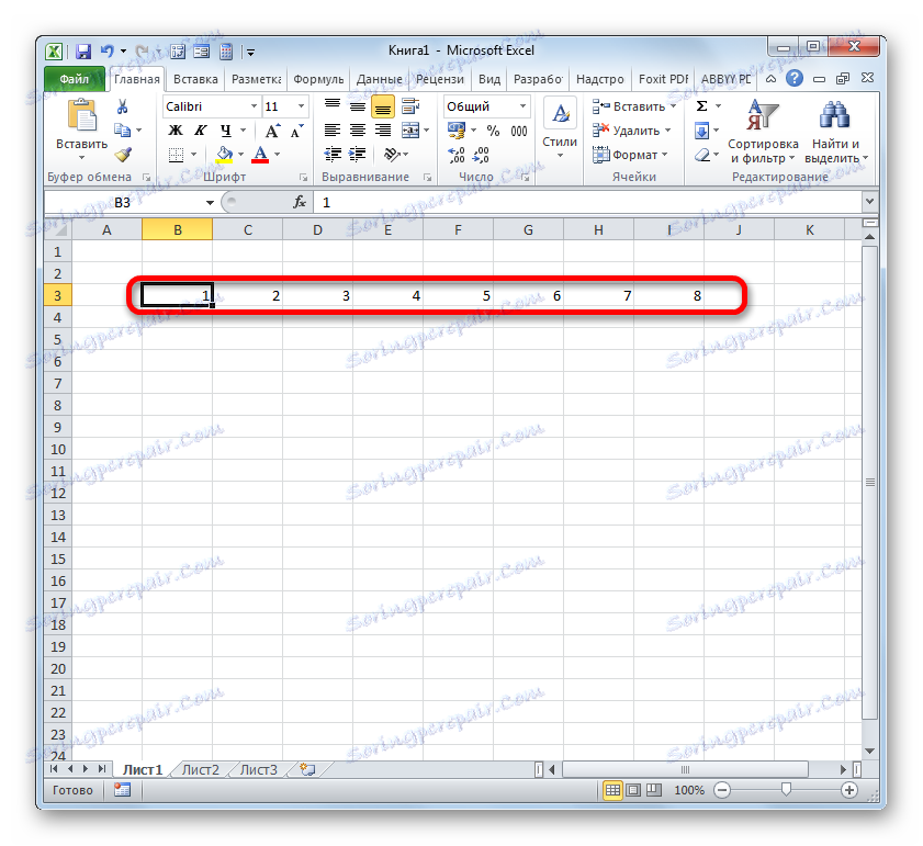 Bunky sú očíslované v poradí s postupom v programe Microsoft Excel