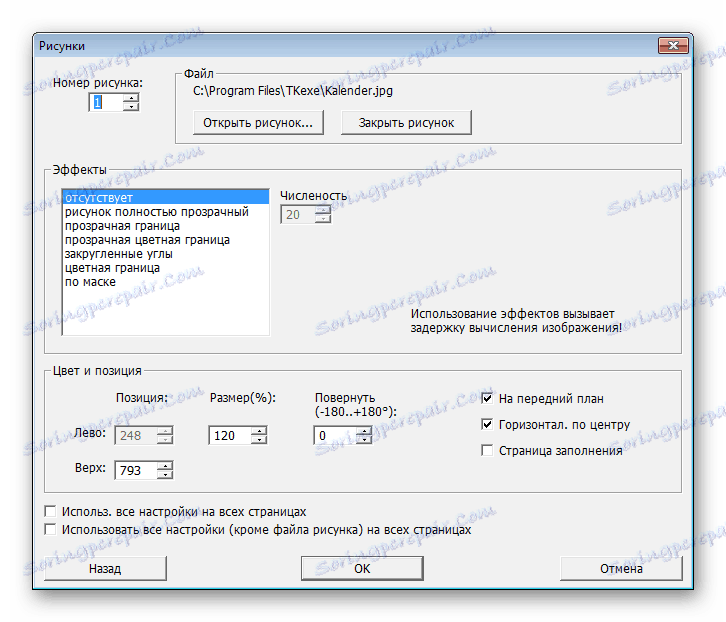 Додавање слика Ткеке Календер