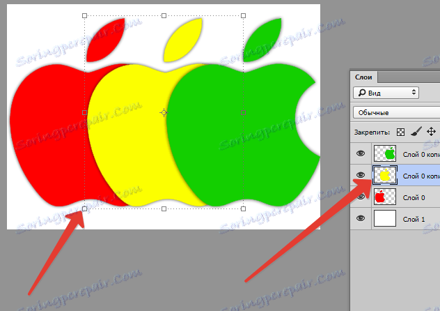Изберете слоя във Photoshop