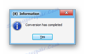 Процесът на конвертиране е завършен в Abex HTML to Excel Converter