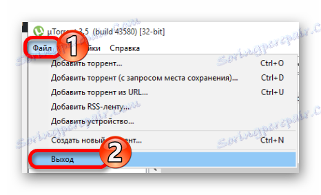 Ukončete aplikaci uTorrent