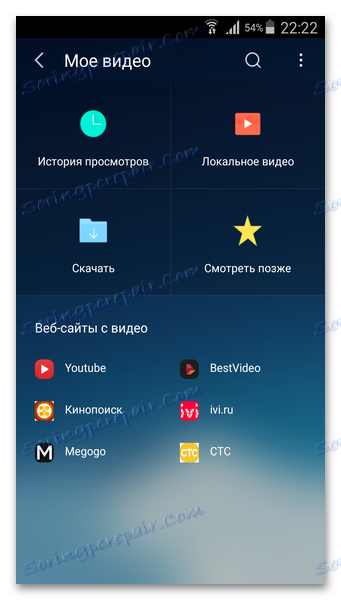 Upravljanje video vsebine UC Browser