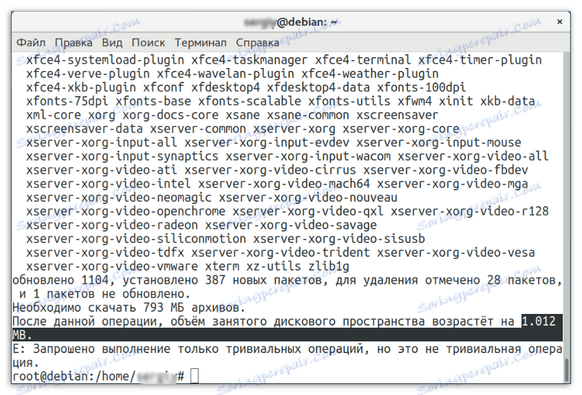 odstranění nežádoucích aplikací v debian