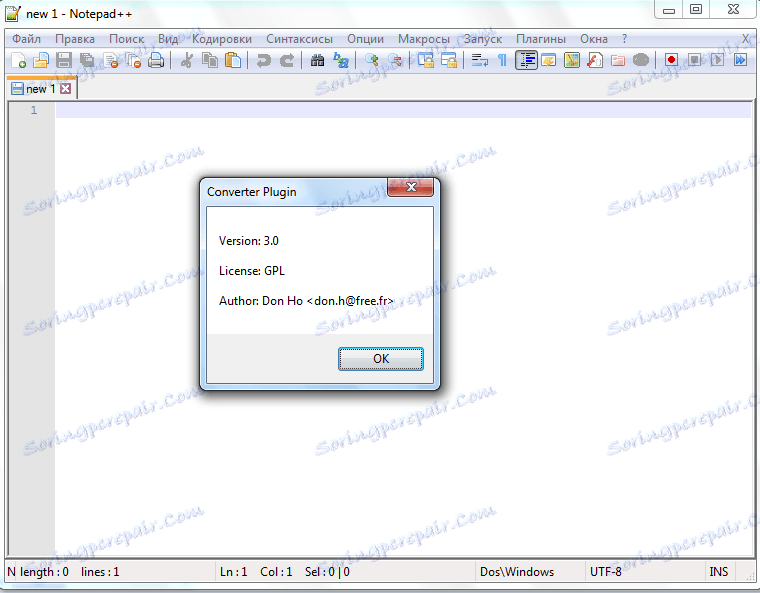 Plug-in Converter v Notepad ++