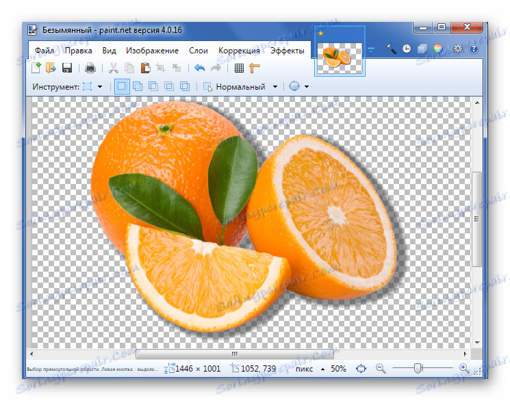 Použití efektu Drop Shadow na aplikaci Paint.NET