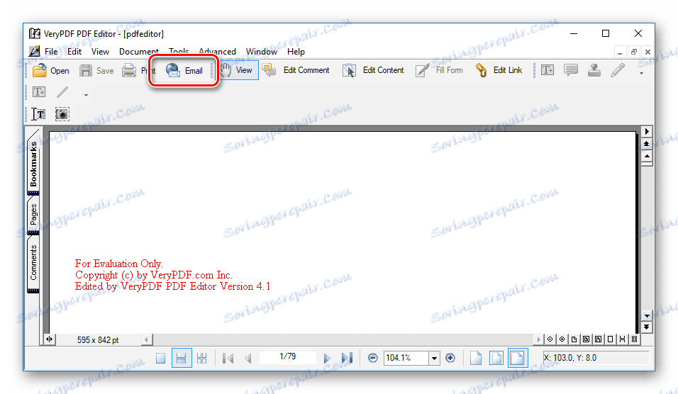 Odeslání e-mailu do aplikace VeryPDF PDF Editor