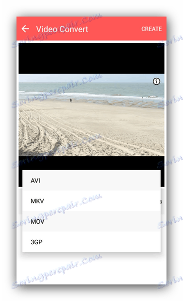 Formati pretvorbe, ki jih podpira Video Converter (kkaps)