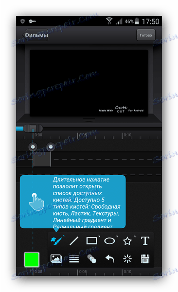 یک مجموعه بزرگ از برس برای نقاشی در ویدیو در CUT CUT - Video Editor