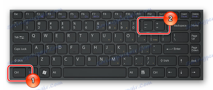 Použitie klávesových skratiek na zväčšenie veľkosti písma VKontakte
