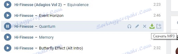 Sťahovanie hudby a videí vo VKLife