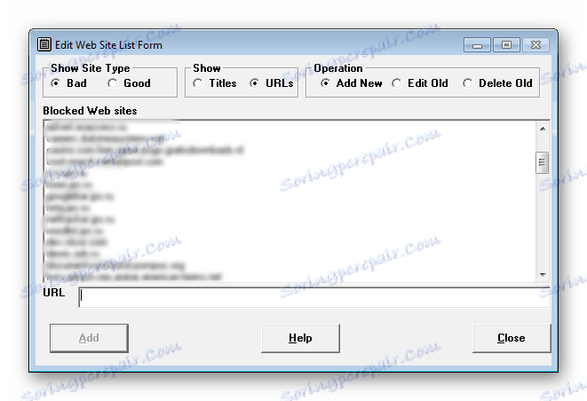 فهرست سایت های مسدود شده وب سایت Zapper
