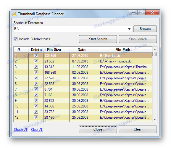 Issue Thumbnail Database Cleaner za datoteke Thumbs.db