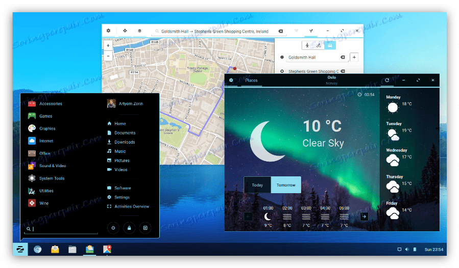 قطة من سطح المكتب zorin OS