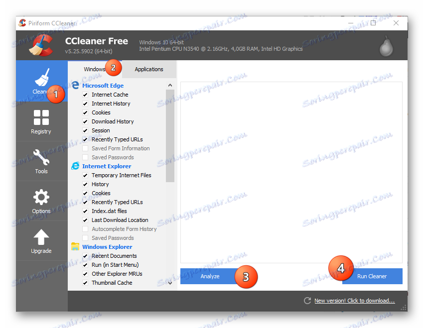 Rozhranie CCleaner