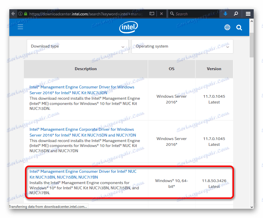 Aktualizace speciálního systémového softwaru systému Intel Management Engine v operačním systému Windows 10