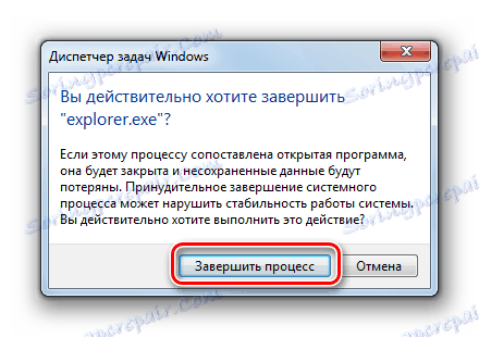 Потвърдете, че процесът е завършен в диалоговия прозорец в Windows 7