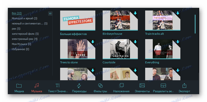 Účinky, filtre, prechody Wondershare Filmora