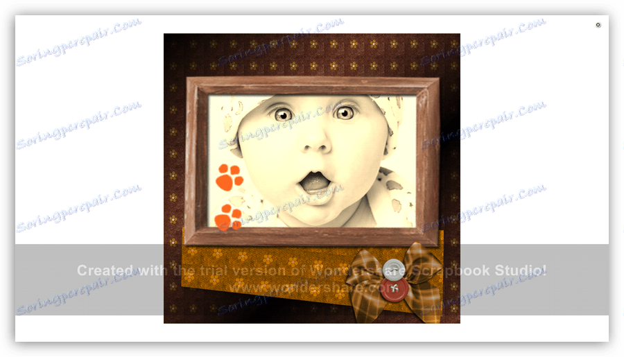 Предварителен преглед на проекта в програмата Wondershare Scrapbook Studio