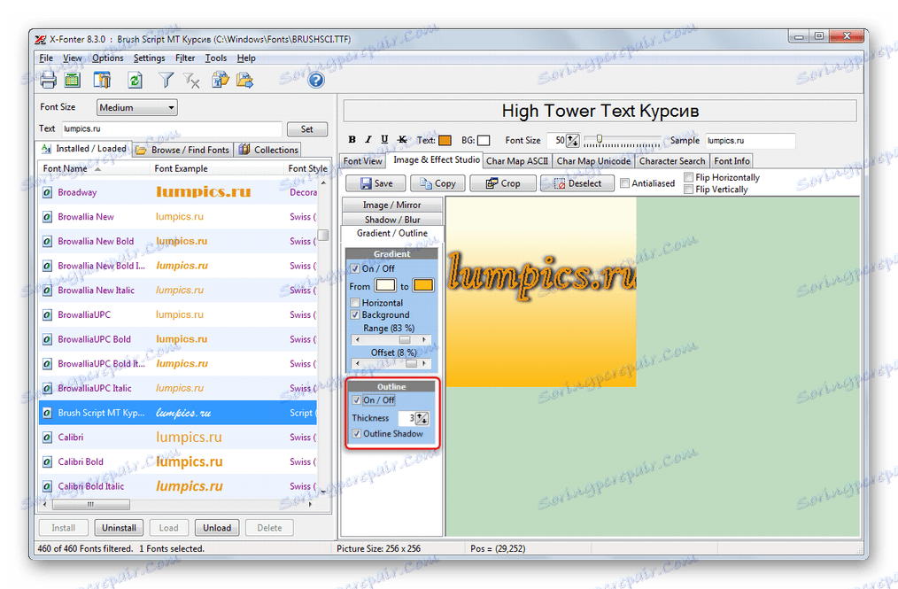 Při vytváření bannerů ve formátu X-Fonter zadejte text