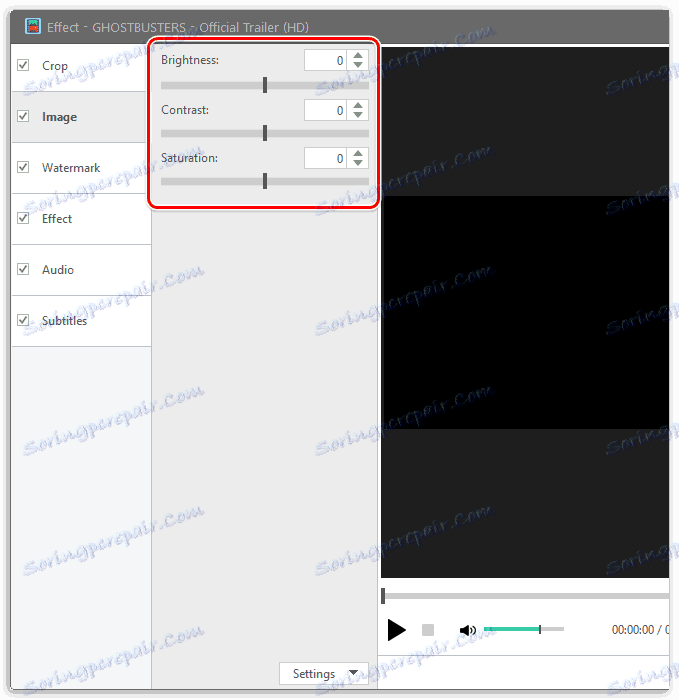 تصحيح الألوان في Xilisoft Video Converter
