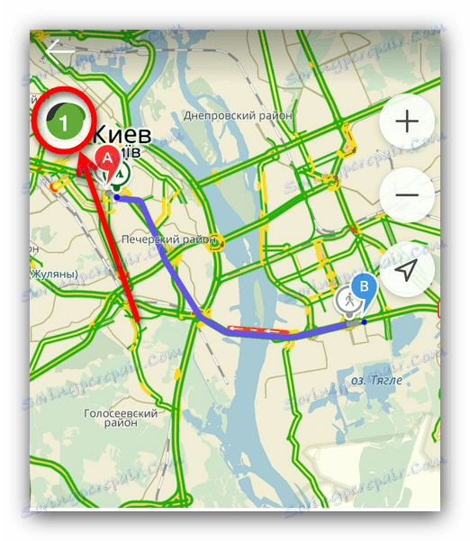 Omogućite prikaz prometnih gužvi Yandex.Transport