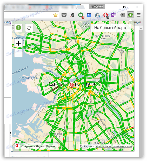 Vrstica Yandex za Google Chrome